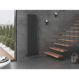 Dekorativní radiátor Mexen Boston 1800 x 452 mm, 888 W, antracit - W213-1800-452-00-66