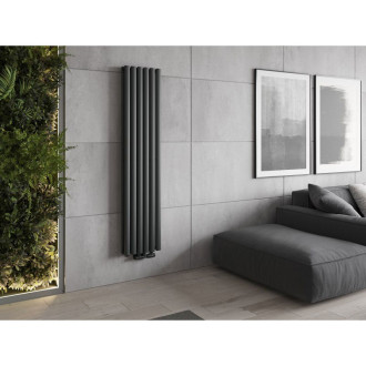 Dekorativní radiátor Mexen Dallas 1600 x 360 mm, 1039 W, antracit - W214-1600-360-00-66