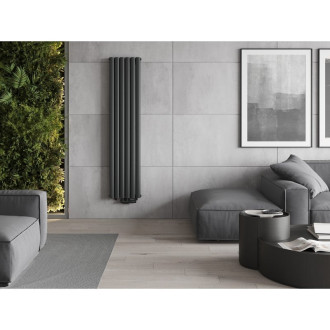 Dekorativní radiátor Mexen Dallas 1600 x 360 mm, 1039 W, antracit - W214-1600-360-00-66