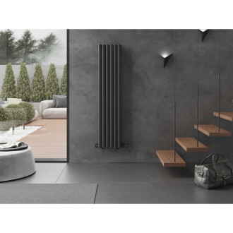 Dekorativní radiátor Mexen Dallas 1600 x 360 mm, 1039 W, antracit - W214-1600-360-00-66