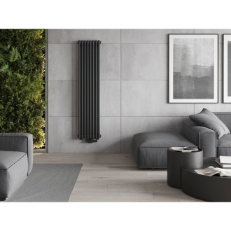 Dekorativní radiátor Mexen Denver 1600 x 378 mm, 1487 W, antracit - W215-1600-378-00-66