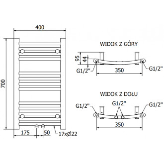 Mexen Ares elektrický radiátor 700 x 400 mm, 300 W, chrom - W102-0700-400-2300-01