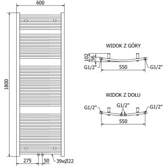 Mexen Ares elektrický radiátor 1800 x 600 mm, 900 W, bílý - W102-1800-600-2900-20