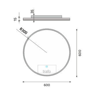 Nimco ZP 26000RV Kulaté LED zrcadlo pr. 600 s dotykovým senzorem