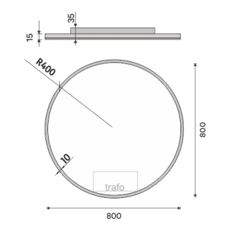 Nimco ZP 26002R Kulaté LED zrcadlo pr. 800