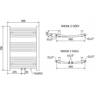Mexen Ares elektrický radiátor 700 x 500 mm, 300 W, černý - W102-0700-500-2300-70