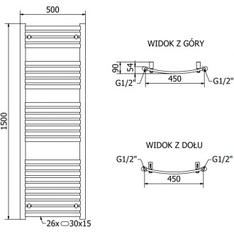 Mexen Helios elektrický radiátor 1500 x 500 mm, 900 W, bílý - W103-1500-500-2900-20
