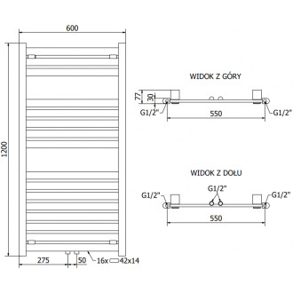 Mexen Uran elektrický radiátor 1200 x 600 mm, 600 W, bílý - W105-1200-600-2600-20