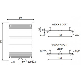 Mexen Mars elektrický radiátor 700 x 500 mm, 300 W, antracit - W110-0700-500-2300-66