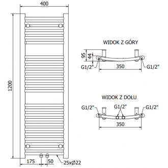 Mexen Ares elektrický radiátor 1200 x 400 mm, 400 W, bílý - W102-1200-400-6400-20
