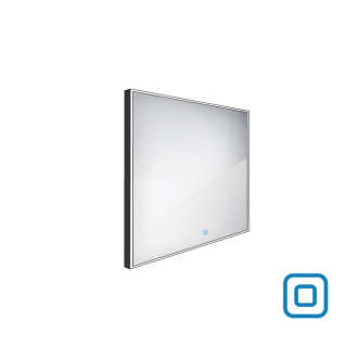Nimco ZPC 13066V-90 Černé LED zrcadlo 600x600 s dotykovým senzorem
