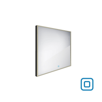 Nimco ZPC 13066V-90 Černé LED zrcadlo 600x600 s dotykovým senzorem
