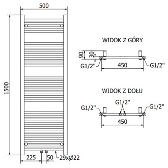 Mexen Mars elektrický radiátor 1500 x 500 mm, 600 W, bílý - W110-1500-500-6600-20