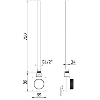 Mexen Mars elektrický radiátor 1800 x 600 mm, 900 W, bílý - W110-1800-600-6900-20