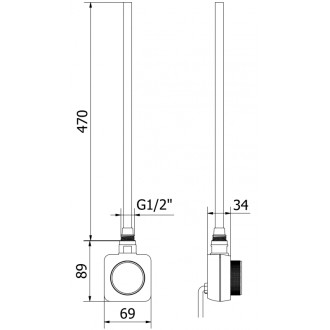 Mexen FA-FD14 elektrický ohřívač 500 W, černý - W956-0500-70