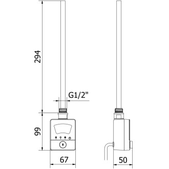 Mexen FA-BG8 elektrický ohřívač 300 W, černý - W957-0300-70