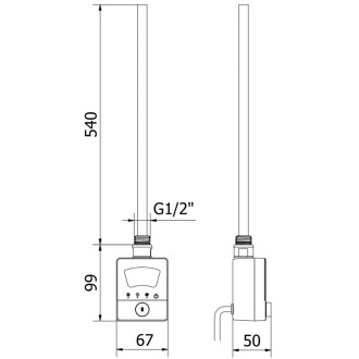 Mexen FA-BG8 elektrický ohřívač 600 W, černý - W957-0600-70