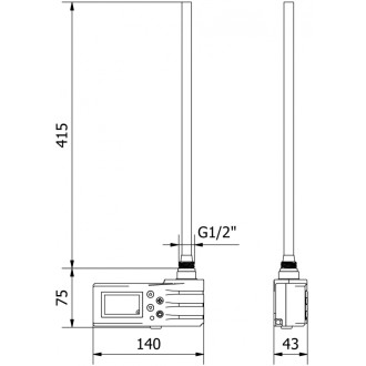 Mexen FA-J1229 elektrický ohřívač 450 W, bílý - W959-0450-20