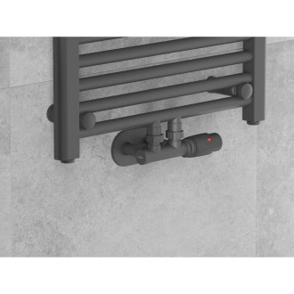 Mexen G00 úhlový termostatický set, Duplex, DN50, antracit - W907-900-66