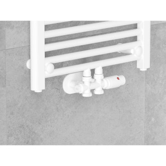 Termostatická sada Mexen G00 hranatá/rovná, Duplex, DN50, bílá - W908-900-20