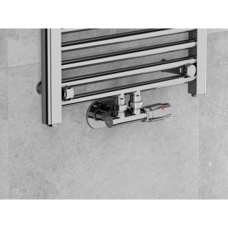 Mexen G00 úhlový termostatický set s krytem R, Duplex, DN50, chrom - W907-900-905-01
