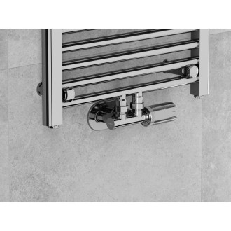 Mexen G05 úhlový termostatický set s krytem R, Duplex, DN50, chrom - W907-958-905-01