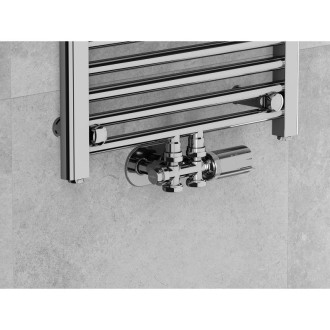 Mexen G05 úhlový/přímý termostatický set s krytem S, Duplex, DN50, chrom - W908-958-910-01