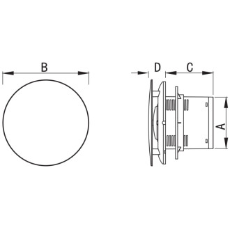 Mexen AXR 100 koupelnový ventilátor se senzorem vlhkosti, zlatý - W9602-100H-50
