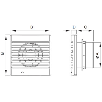 Mexen EXS 100 koupelnový ventilátor, kabelový vypínač, bílý - W9604-100K-00