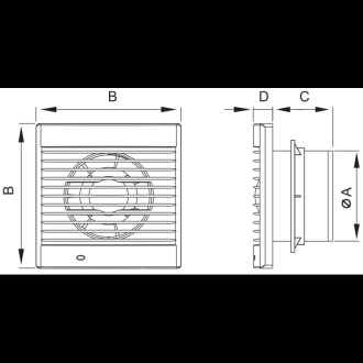 Koupelnový ventilátor Mexen EXS 150, bílý - W9604-150-00