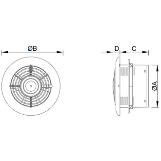 Koupelnový ventilátor Mexen WXR 100, bílý - W9605-100-00