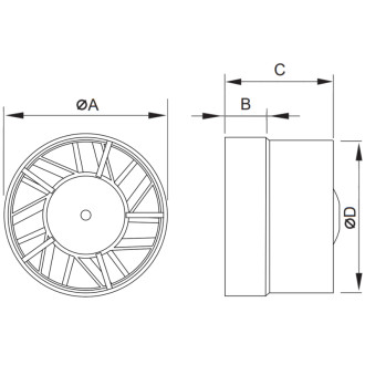 Mexen ZXR 150 kanálový koupelnový ventilátor, bílý - W9607-150-00