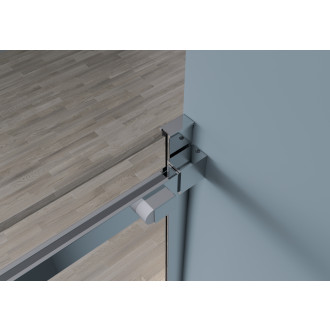 CERANO - Sprchové posuvné dveře Santoro - pravá - 6 mm - černá matná, mléčné sklo - 140x195 cm