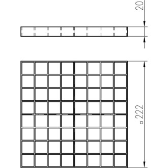 ND-Mřížka nerezová pro nástavec 250x250