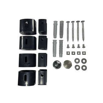 CERANO - Koupelnový radiátorový set Franko - kombinované výtápění, termo tyč - středové připojení 50 mm - 392W - černá matná - 1200x500 mm