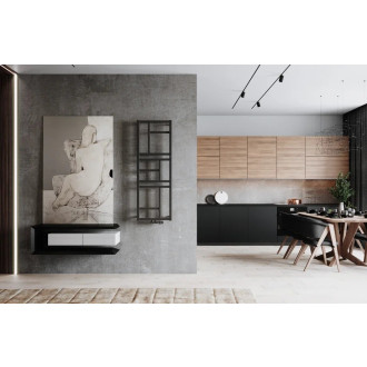 radiátor MONDRIAN 500 x 1440 mm, C31 black mat, středové připojení 50 mm RADMON501431SP