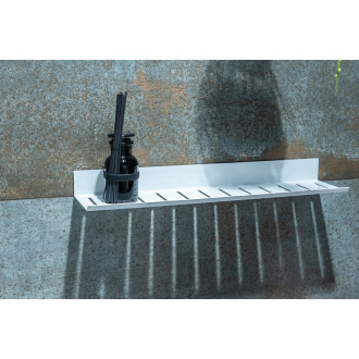 Kovová polička na nalepení 3M, 49,5x12x4,6 cm, bílá barva