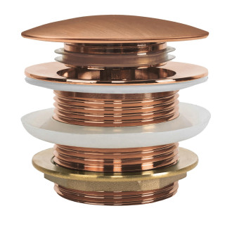 REA Univerzální vanová výpusť Click-clack - Brush Copper REA-W2016