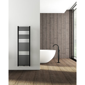 CERANO - Koupelnový radiátorový set Franko - ústřední vytápění - středové připojení 50 mm - 514W - černá matná - 1600x500 mm