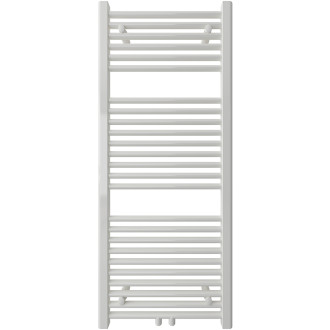 CERANO - Koupelnový radiátorový set Lincoln - kombinované výtápění, termo tyč - středové připojení 50 mm - 366W - bílá matná - 1200x500 mm