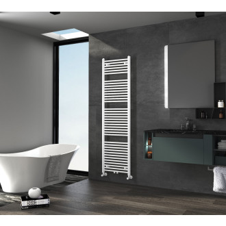 CERANO - Koupelnový radiátorový set Lincoln - kombinované výtápění, wifi tyč - středové připojení 50 mm - 559W - bílá matná - 1800x500 mm