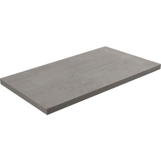 CERANO - Deska pod umyvadlo Carole/Velora - 140x46,5 cm - 18 mm - skříňka Carole 70 cm - betonově šedá - konzole chrom
