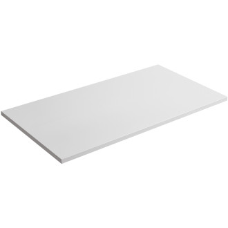 CERANO - Deska pod umyvadlo Navira - 140x46,5 cm - 36 mm - skříňka Carole 70 cm - bílá matná - konzole černá