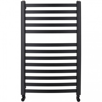 CERANO - Koupelnový radiátorový set Paolo - ústřední vytápění - boční připojení 50 mm - 568W - černá matná - 850x550 mm