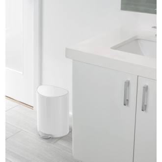 Pedálový odpadkový koš Simplehuman 6 l bílá ocel SHCW2108