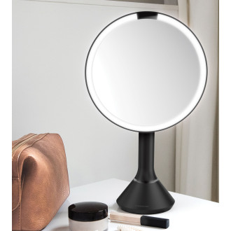 Kosmetické zrcátko Simplehuman Sensor Touch DUAL LED osvětlení černá ocel SHST3064
