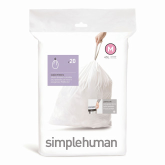 Sáčky do odpadkového koše 45 l Simplehuman zatahovací 20 ks SHCW0173