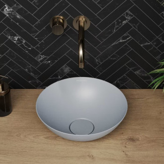 Umyvadlo na desku Kaldewei Avellino 30x30 cm cool grey bez přepadu 912006003663
