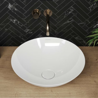 Umyvadlo na desku Kaldewei Avellino 45x45 cm bez přepadu 912206003001