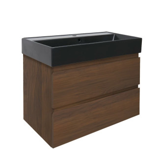 Koupelnová skříňka s umyvadlem SAT B-Way 59x50x45 cm ořech mat BWAY260NUTU2BB